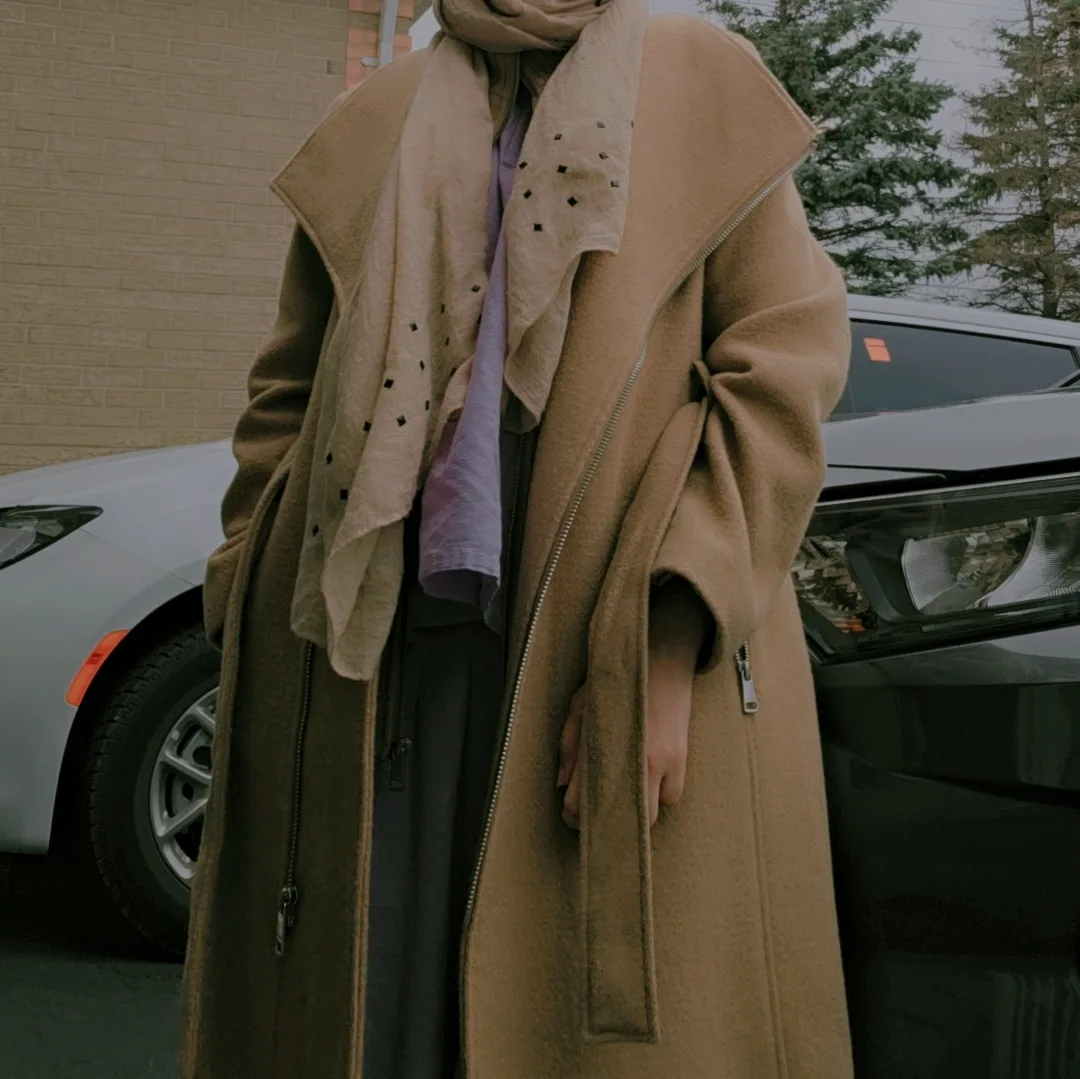 Beige Wool Blend Coat image indicator(2)