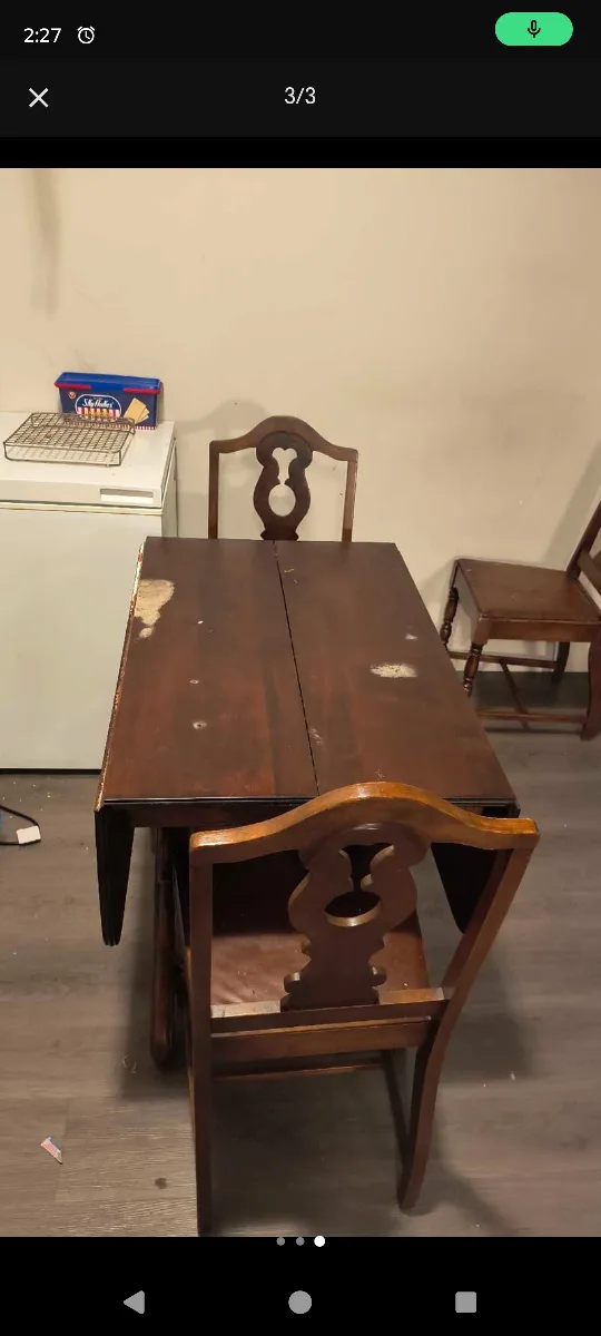 Wooden Dining Table with Chairs image indicator(3)