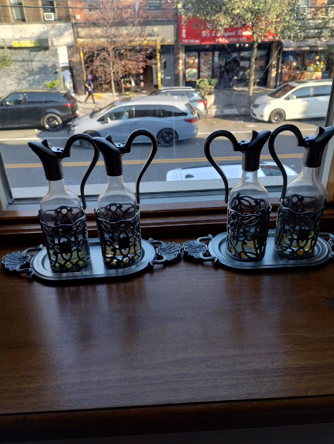 Oil & Vinegar Cruets with Tray