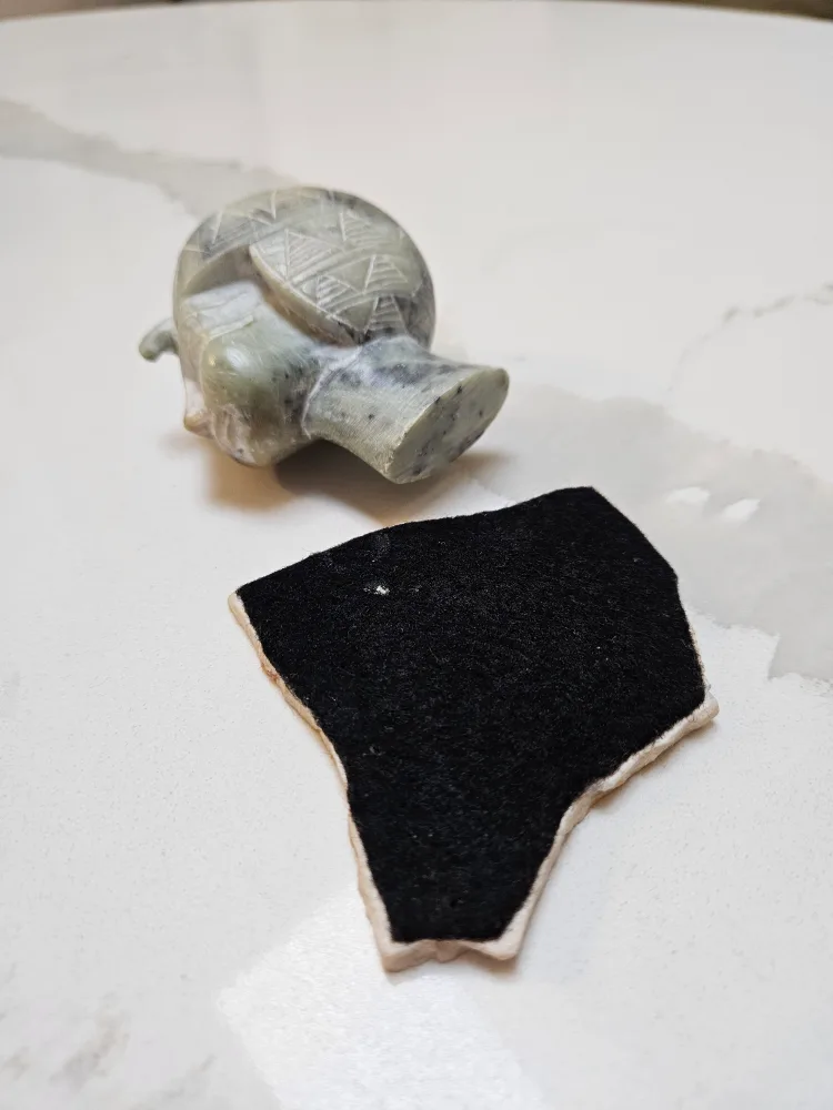 Small Vintage Carved Stone Marble Egyptian Head Sculpture image indicator(7)