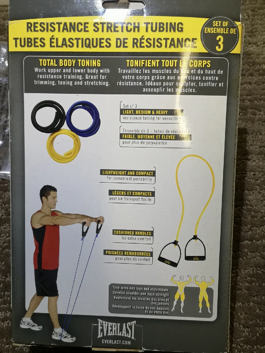 🏆Everlast Resistance Stretch Tubing ~ Home Fitness Workout image indicator(3)