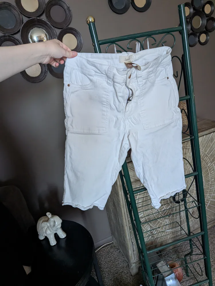 liquid x white jean shorts thumbnail