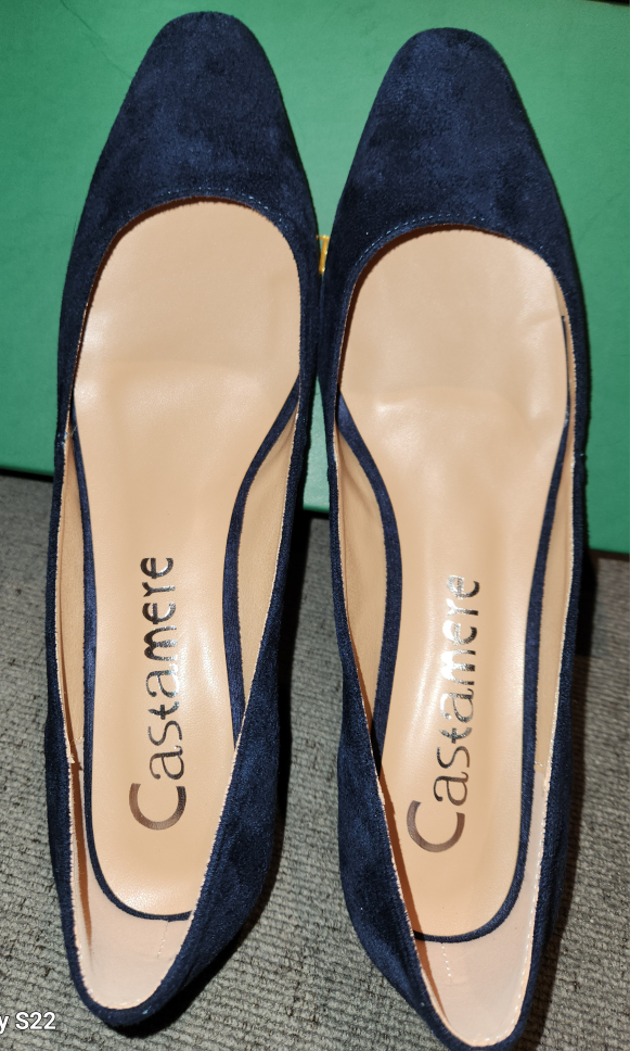 Castamere Navy Blue Suede Heels - Size 10 - photo 5