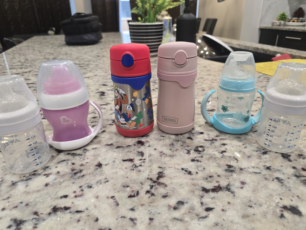 Mixed 6  Baby Bottles & Thermos Sippy Cups