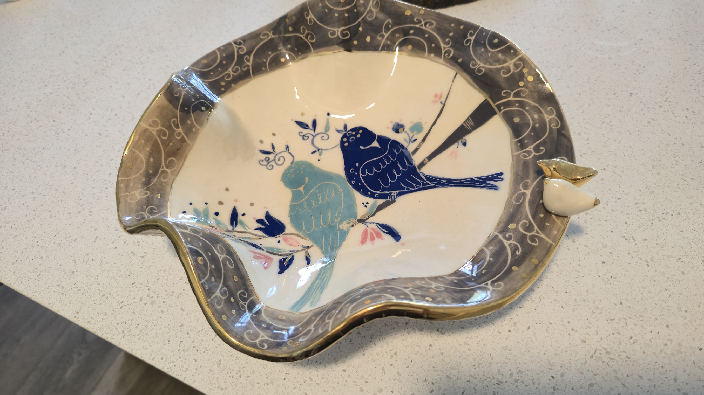 Decorative Bird Plate - Cute Home Decor