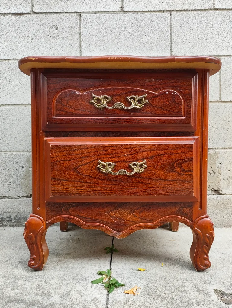 Wood Nightstand with 2 Drawers thumbnail