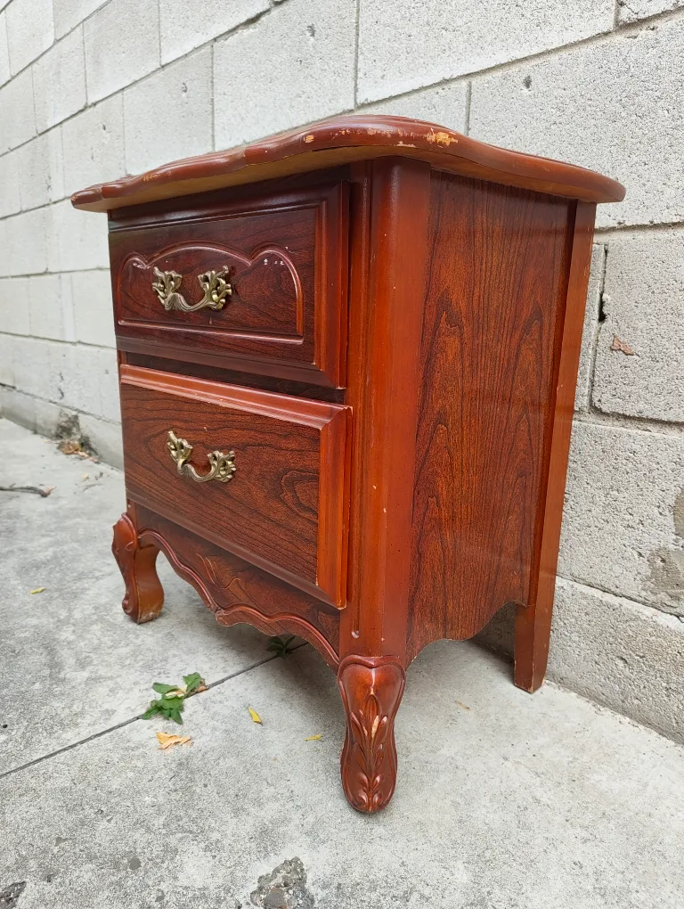 Wood Nightstand with 2 Drawers image indicator(2)