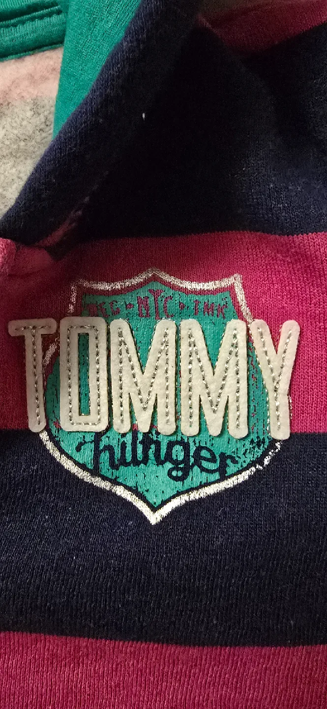 NEW! Girls Tommy Hilfiger Striped Zip-Up Hoodie! Size 4T image indicator(3)