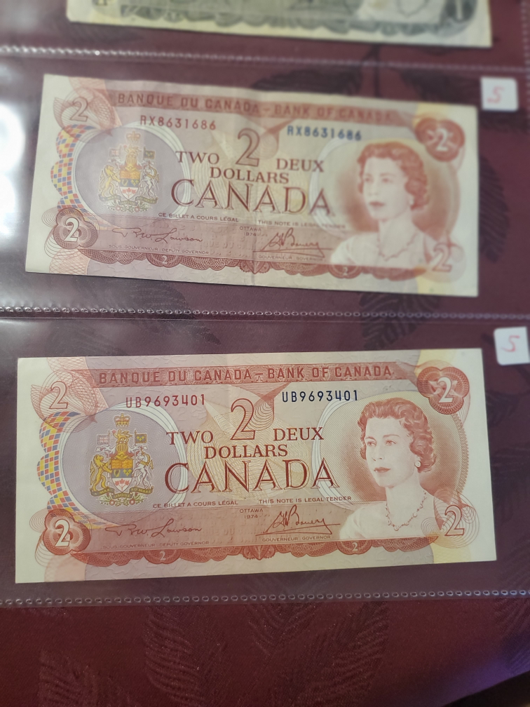 Vintage Canadian $1 & $2 Bills - photo 5
