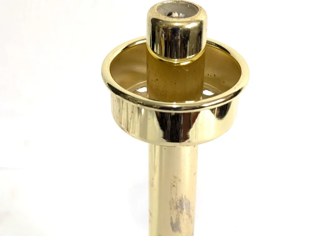 Spring Loaded Brass Candlestick Holder ~ Partylite Candleware image indicator(9)