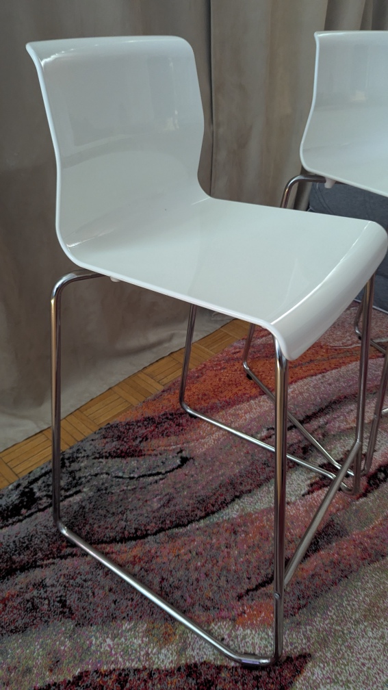 White Counter Stools - Set of 2 - photo 2
