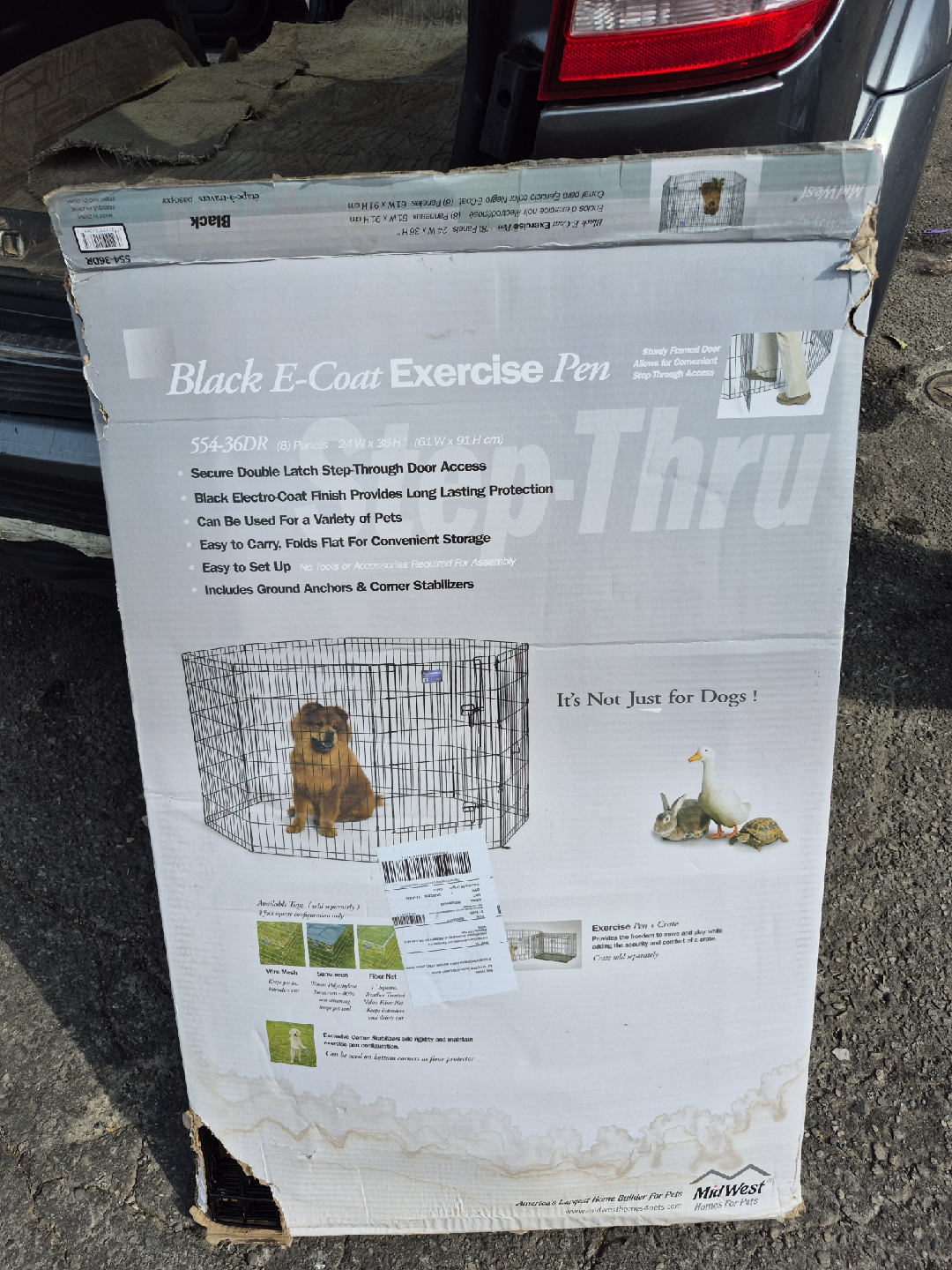 MidWest Black E-Coat Exercise Pen 24"x36"