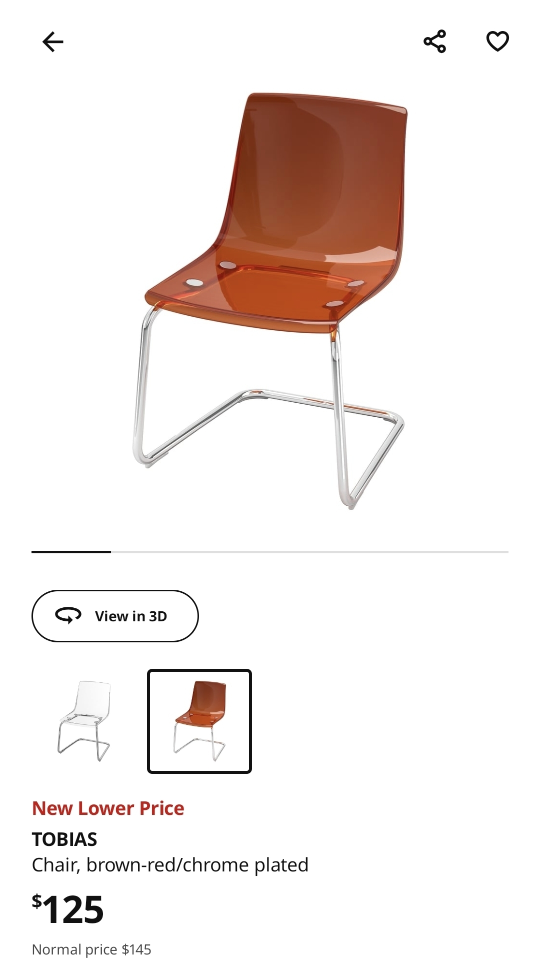 IKEA Tobias Chair - Smoked Grey - photo 3