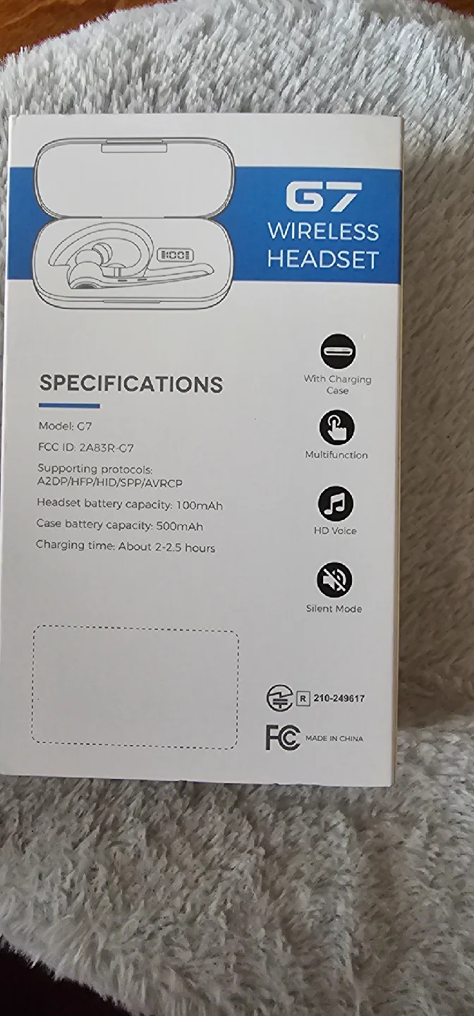 G7 Wireless Headset with Charging Case image indicator(2)