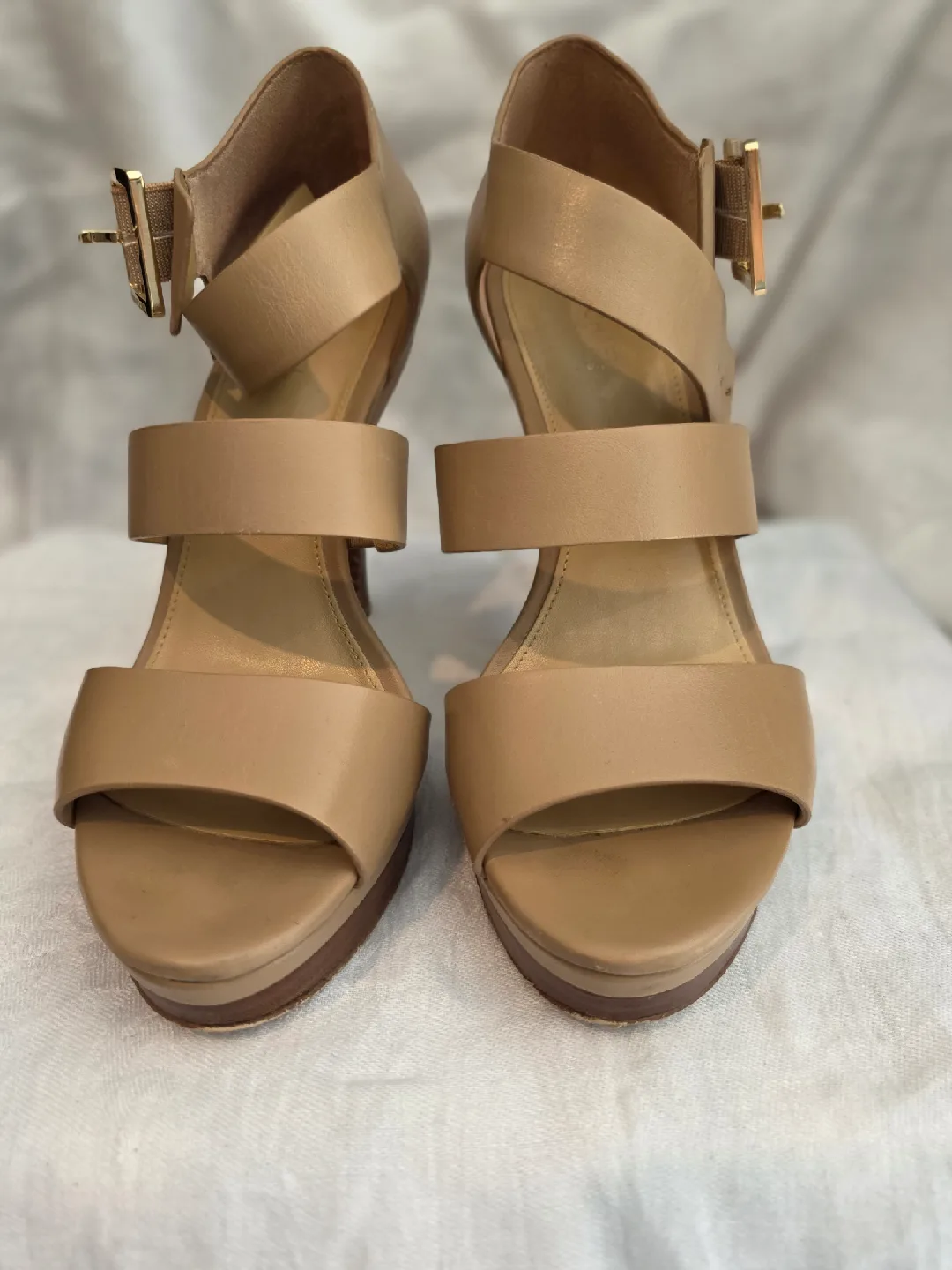 Michael Kors Nude Leather Heels thumbnail