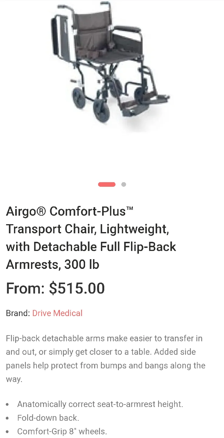 Airgo Comfort-Plus Transport Wheelchair image indicator(2)