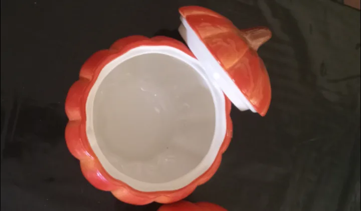 Pumpkin Shaped Ceramic Jar - Brandnew thumbnail