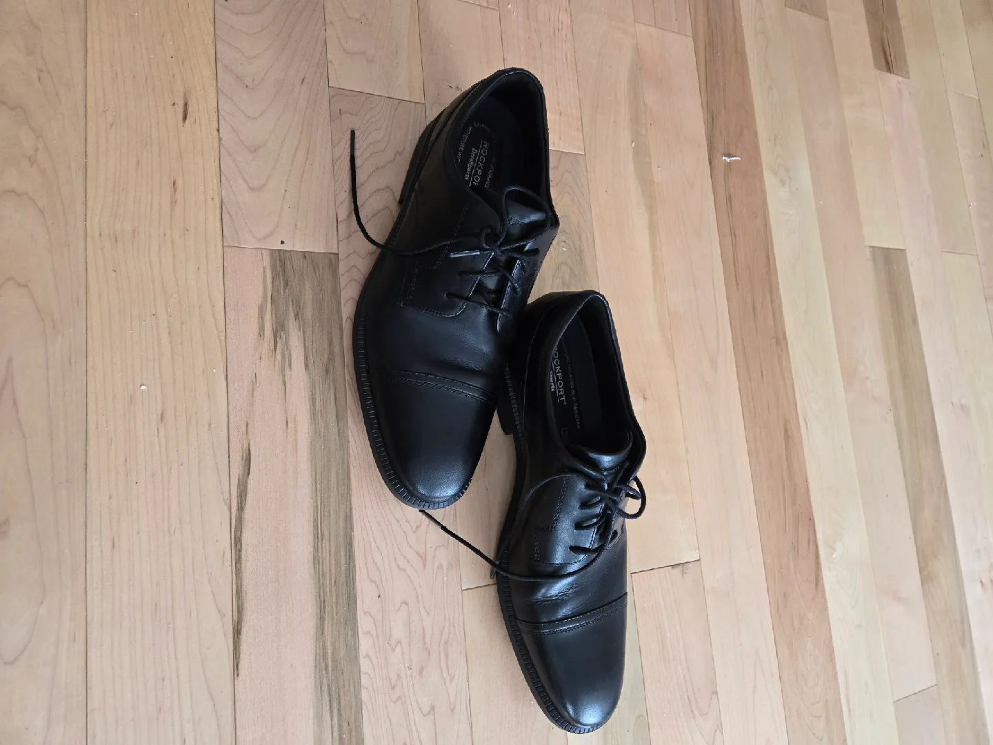 Rockport Men's Black Leather Dress Shoes Size 9 thumbnail