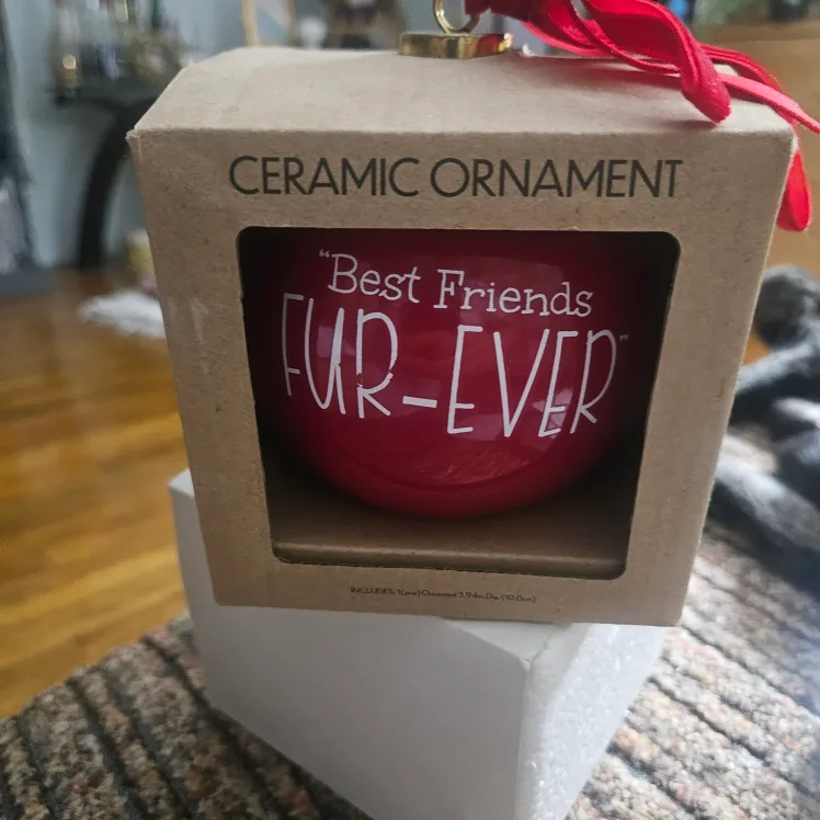 Heavy Ceramic  Christmas Tree Ornament Fur-Ever image indicator(2)