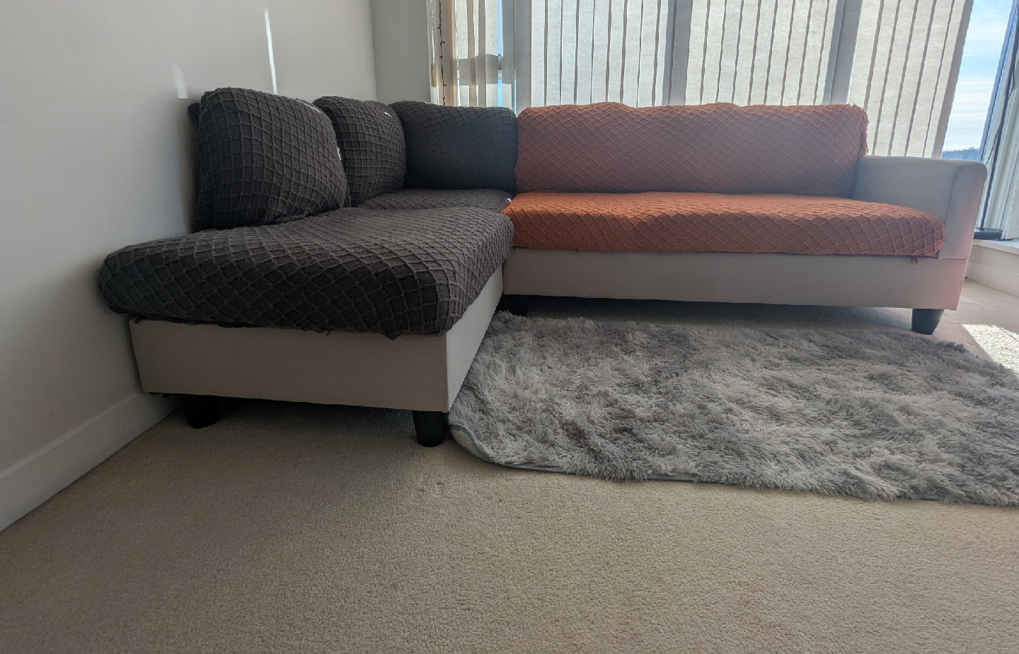 95.3" Wide LHF Sofa & Chaise by Andres Furniture