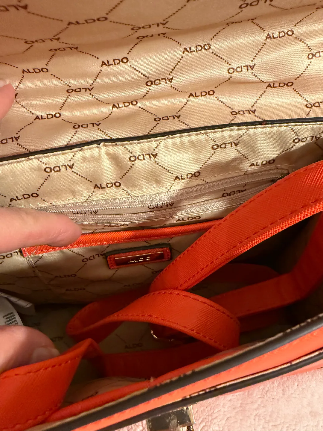 Aldo Bright Orange Top Handle Bag image indicator(5)
