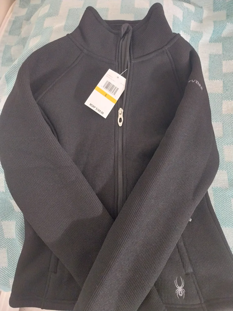 BRAND NEW Spyder Women's Black Fleece Jacket Size Small image indicator(2)