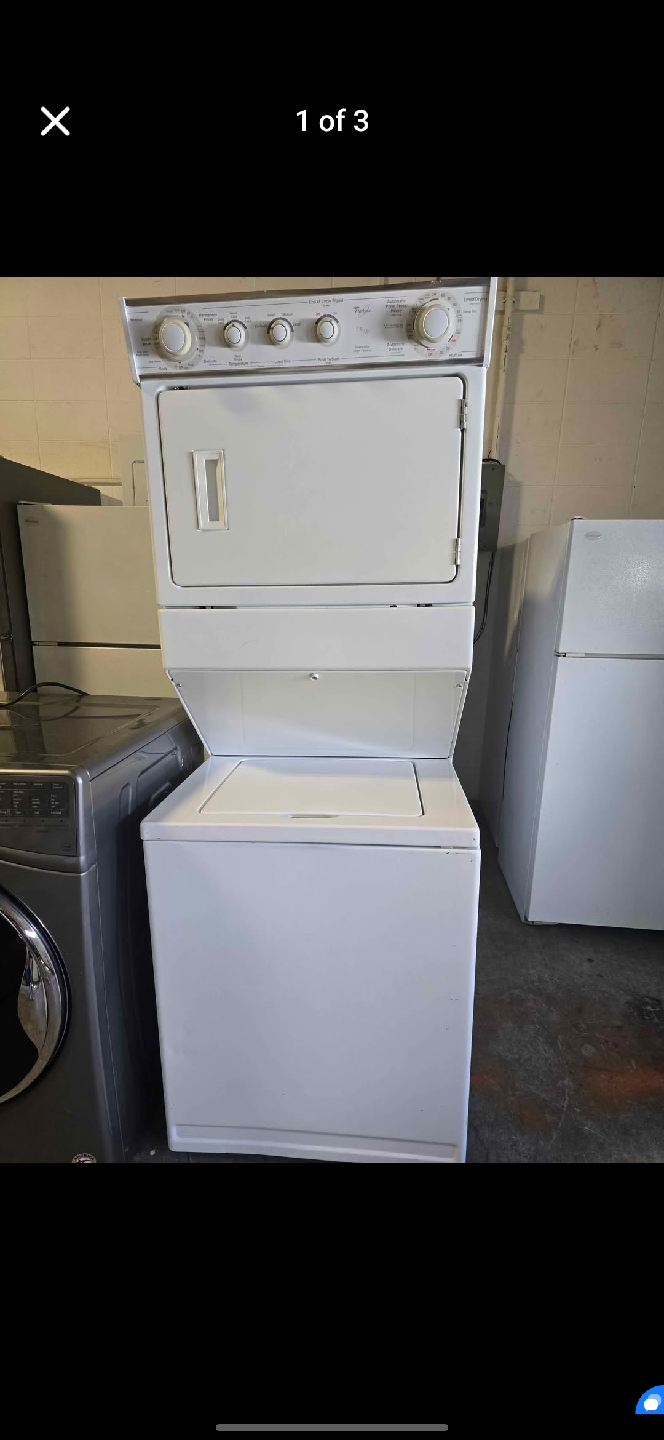Whirlpool Stackable Washer and Dryer - White