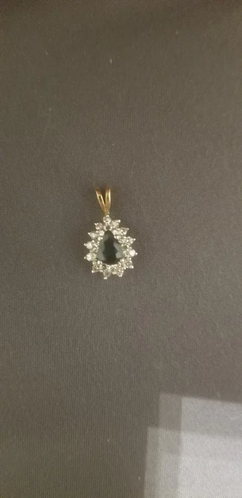Teardrop Pendant with Gemstones thumbnail