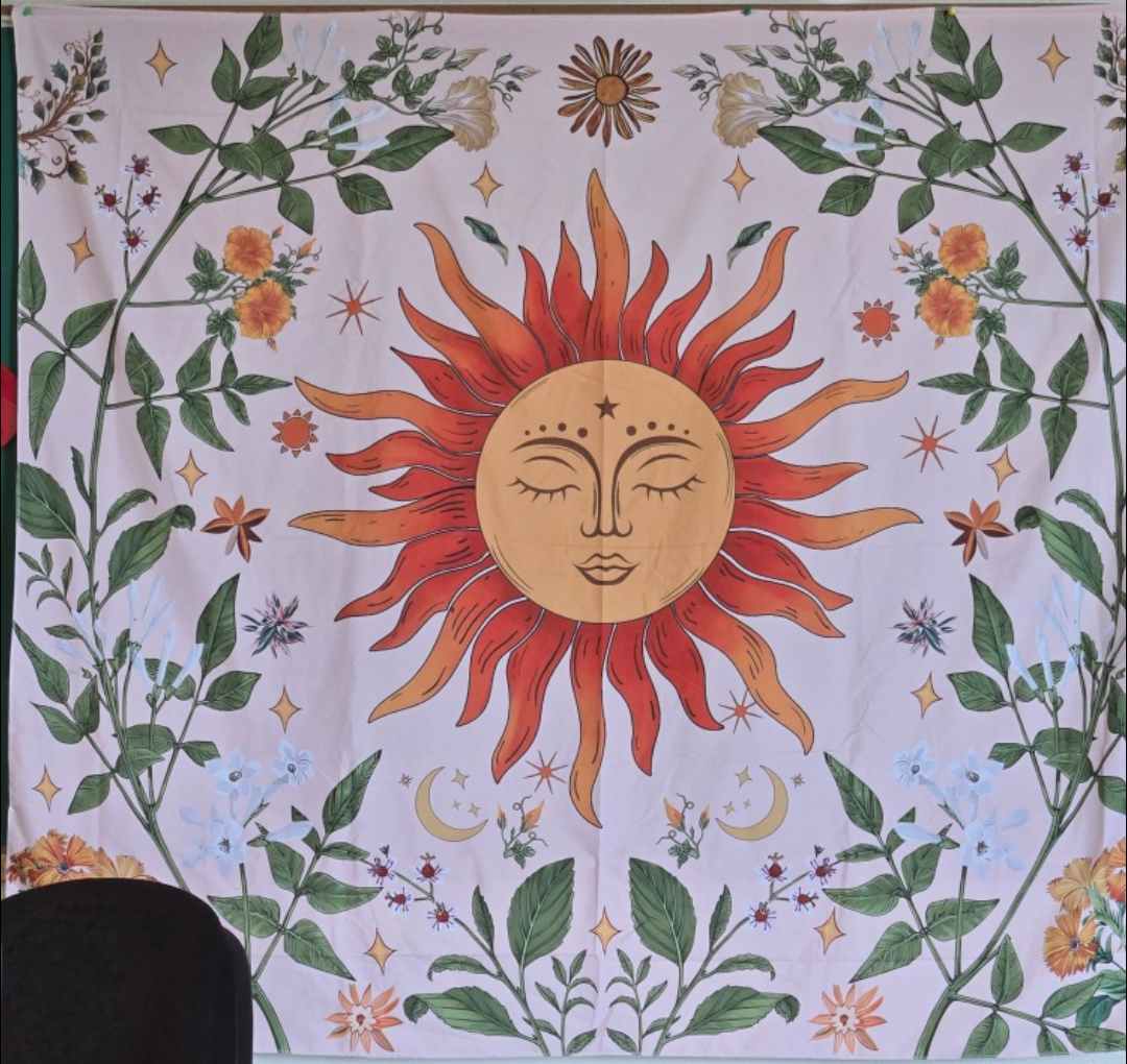 Floral Sun Tapestry Wall Hanging 🥕