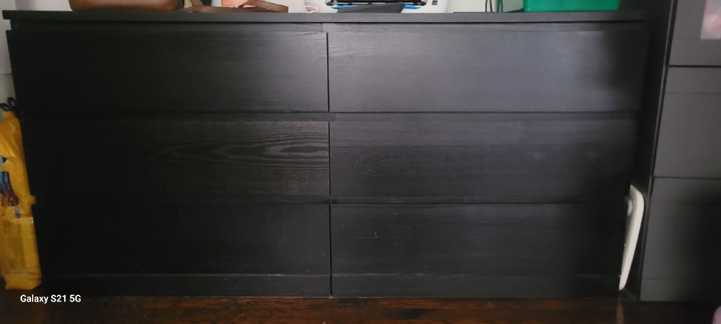 IKEA Hemnes 6-Drawer Dresser - Black/Brown