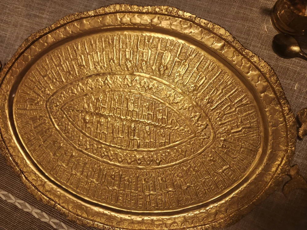 Vintage Gold Tea Set with Tray image indicator(2)