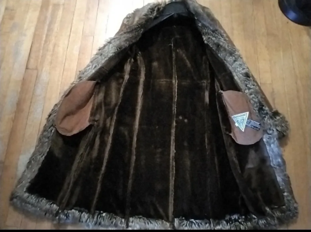 NEW! MARVIN RICHARDS MAXI TAN SUEDE COAT image indicator(2)