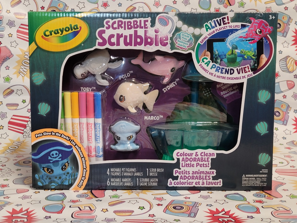 Crayola Scribble Scrubbie Ocean Pets & Play-Doh Cake Playset