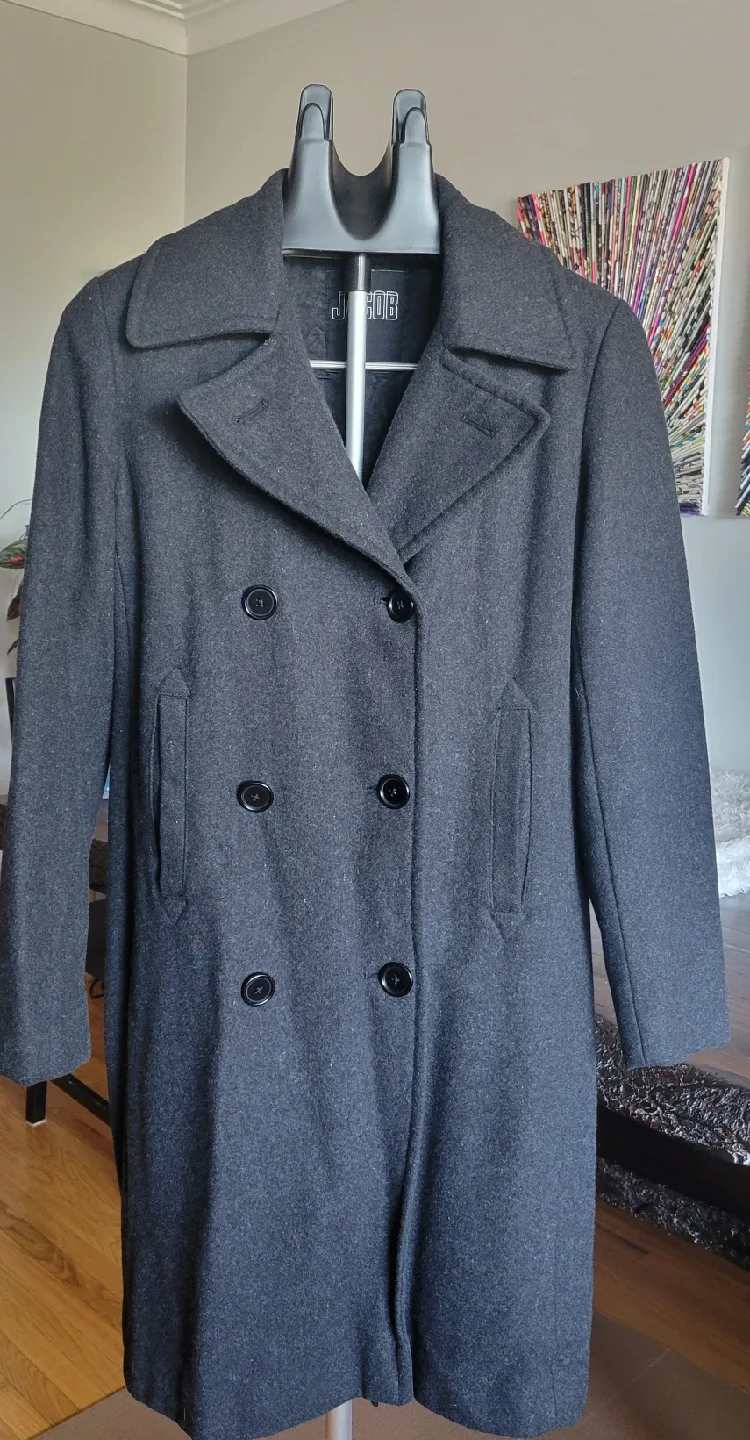 Jacob Grey Wool Coat - Size S image indicator(2)