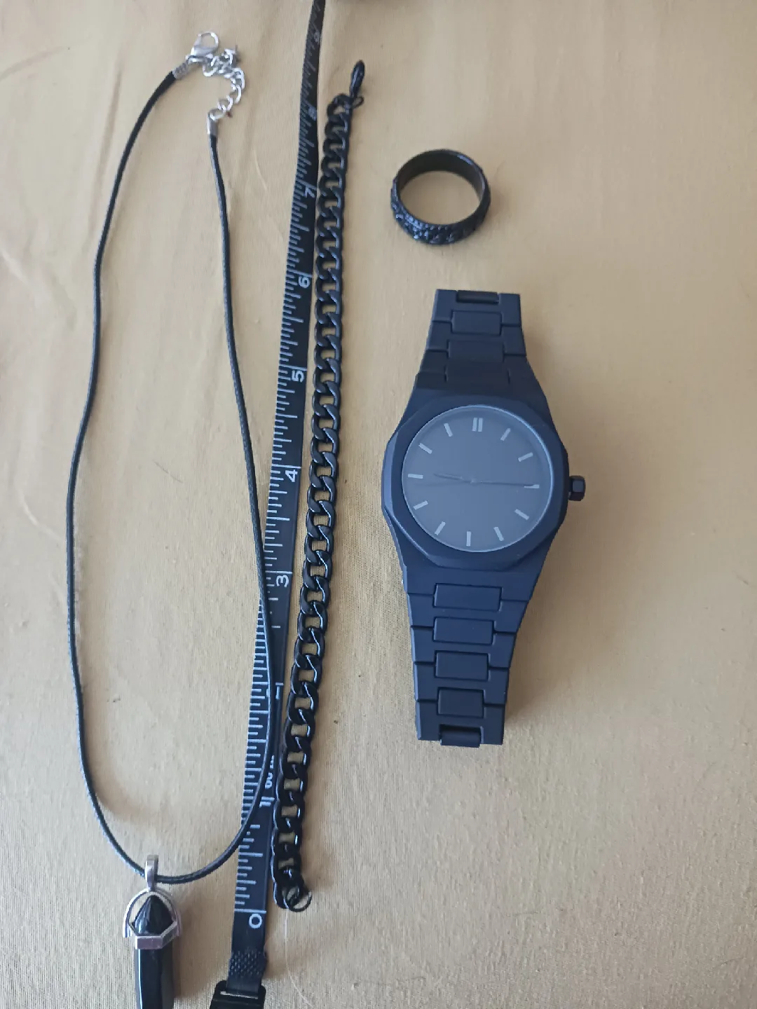 Black Watch, Ring, Necklace and Bracelet Set thumbnail
