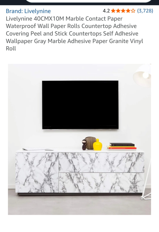 Livelynine Marble Contact Paper 40CMX10M - photo 3