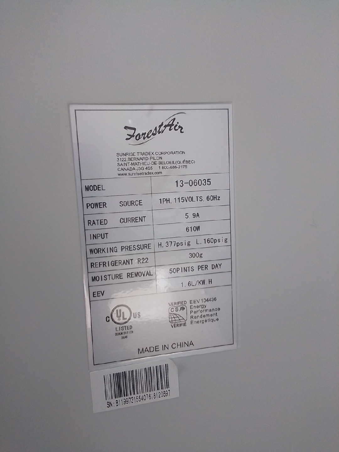 ForestAir 60-Pint Dehumidifier – Great Condition - photo 2