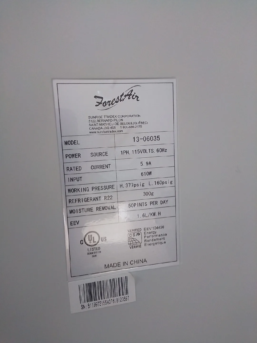 ForestAir 60-Pint Dehumidifier – Great Condition image indicator(2)