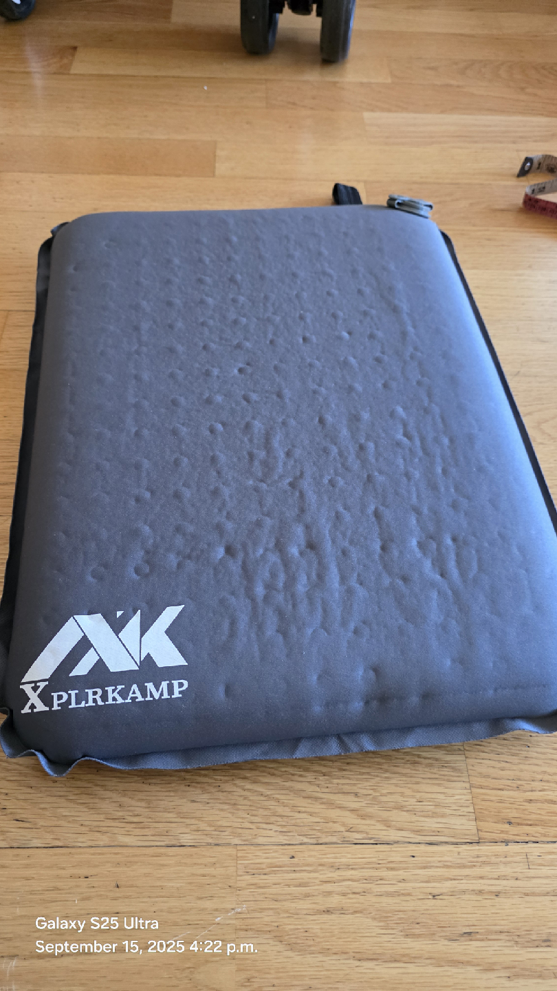 XplrKamp Inflatable Seat Cushion - Light Gray