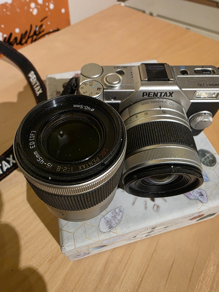 PENTAX Q10 Silver 12.4MP Digital Camera w/ 2 Lens from Japan - photo 2