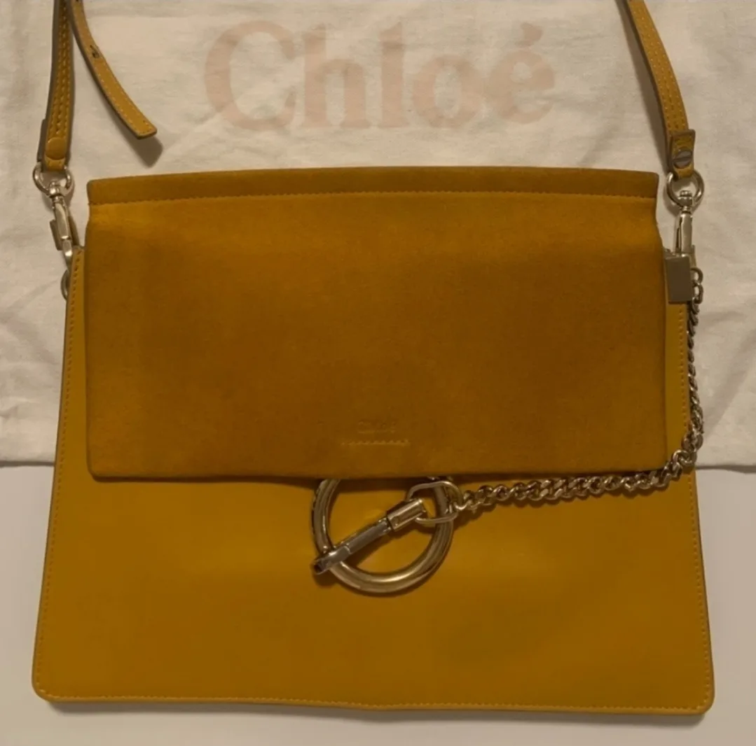 Chloé Faye Shoulder Bag - Mustard Yellow image indicator(3)