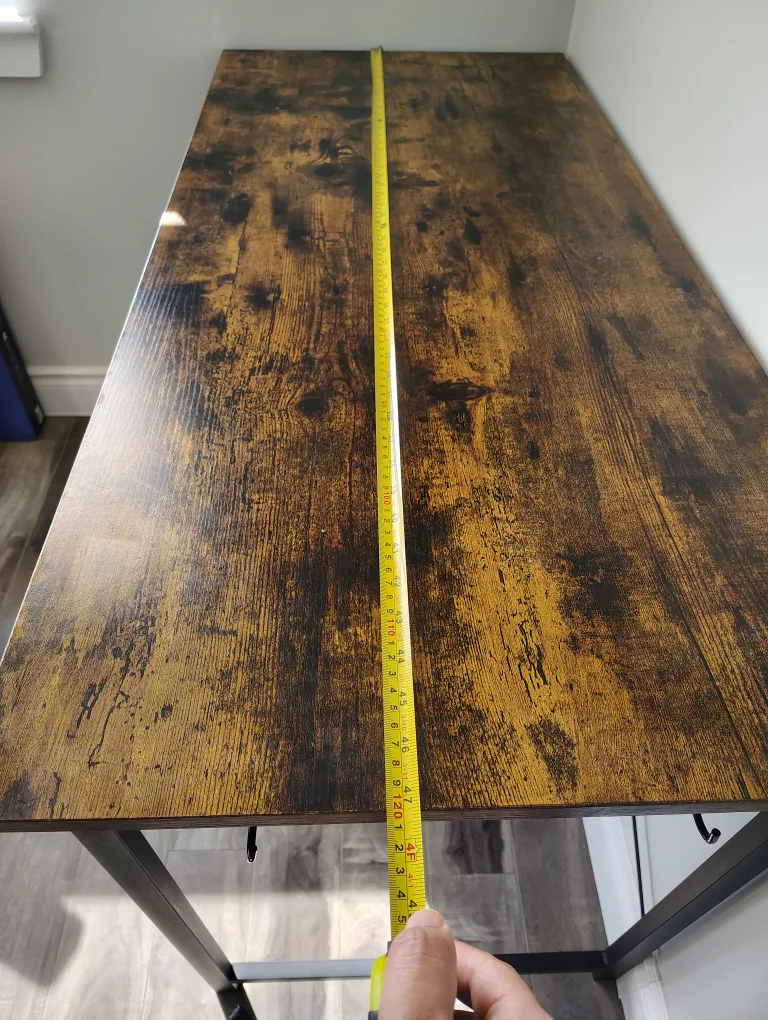 Rustic Brown Computer Desk with Drawer image indicator(4)