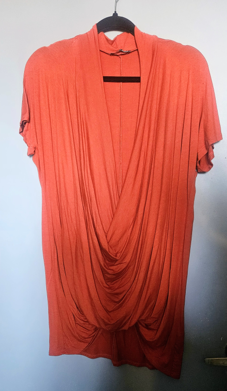 Fashion Nova- Cowl Neck Short Sleeve - Rust - photo 3