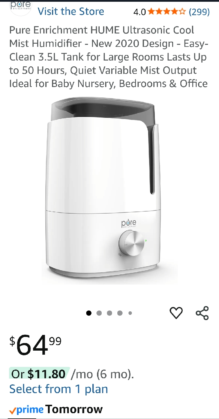 Pure Enrichment HUME Ultrasonic Cool Mist Humidifier - photo 2