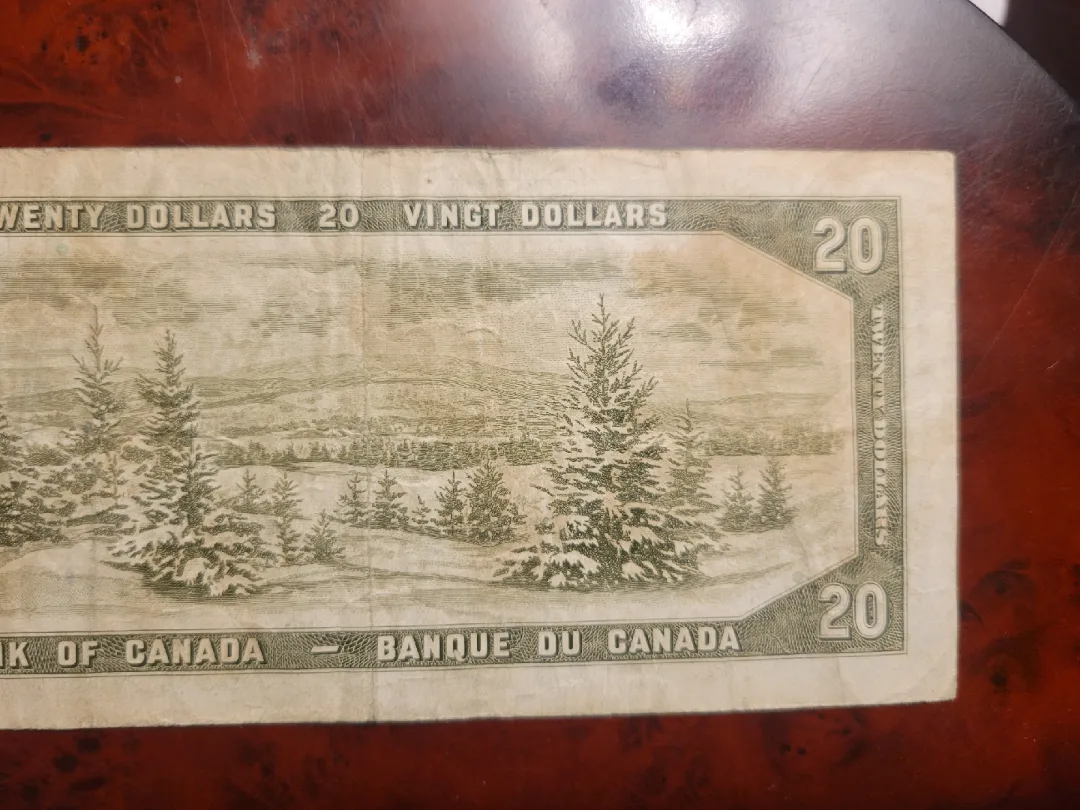 Vintage 1954 Bank of Canada $20 Bill image indicator(5)