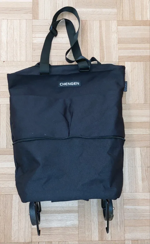 Black Rolling Tote Bag thumbnail