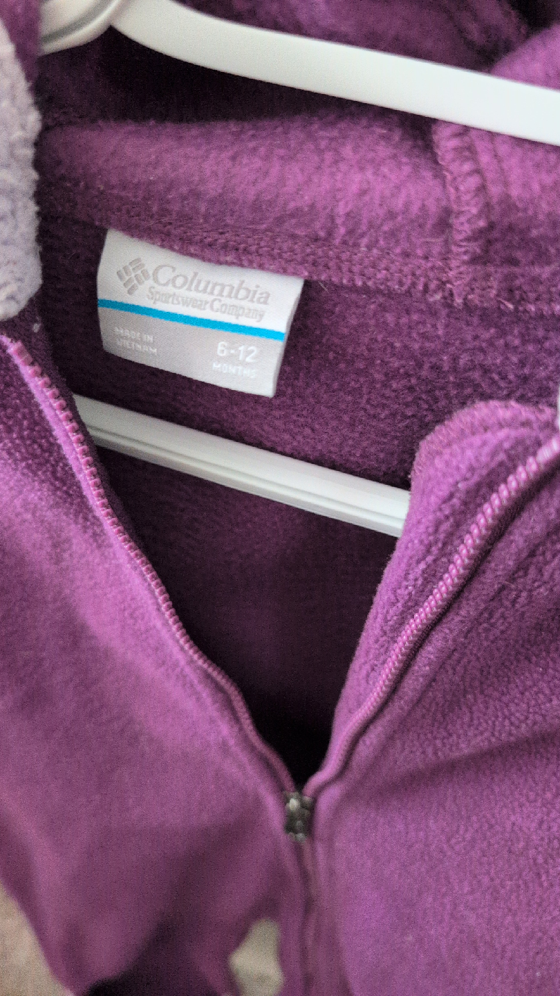 Columbia 6-12 Months Purple Fleece Snowsuit - photo 4