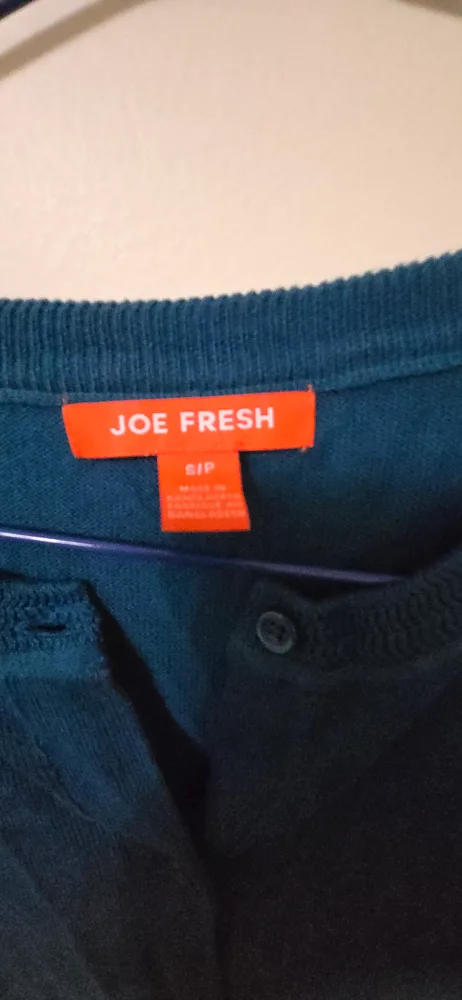 Joe Fresh Teal Cardigan - Size S image indicator(2)