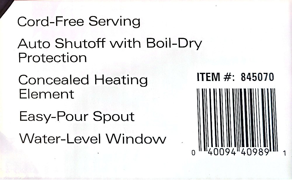 Hamilton Beach Electric Kettle - Stainless Steel - photo 3
