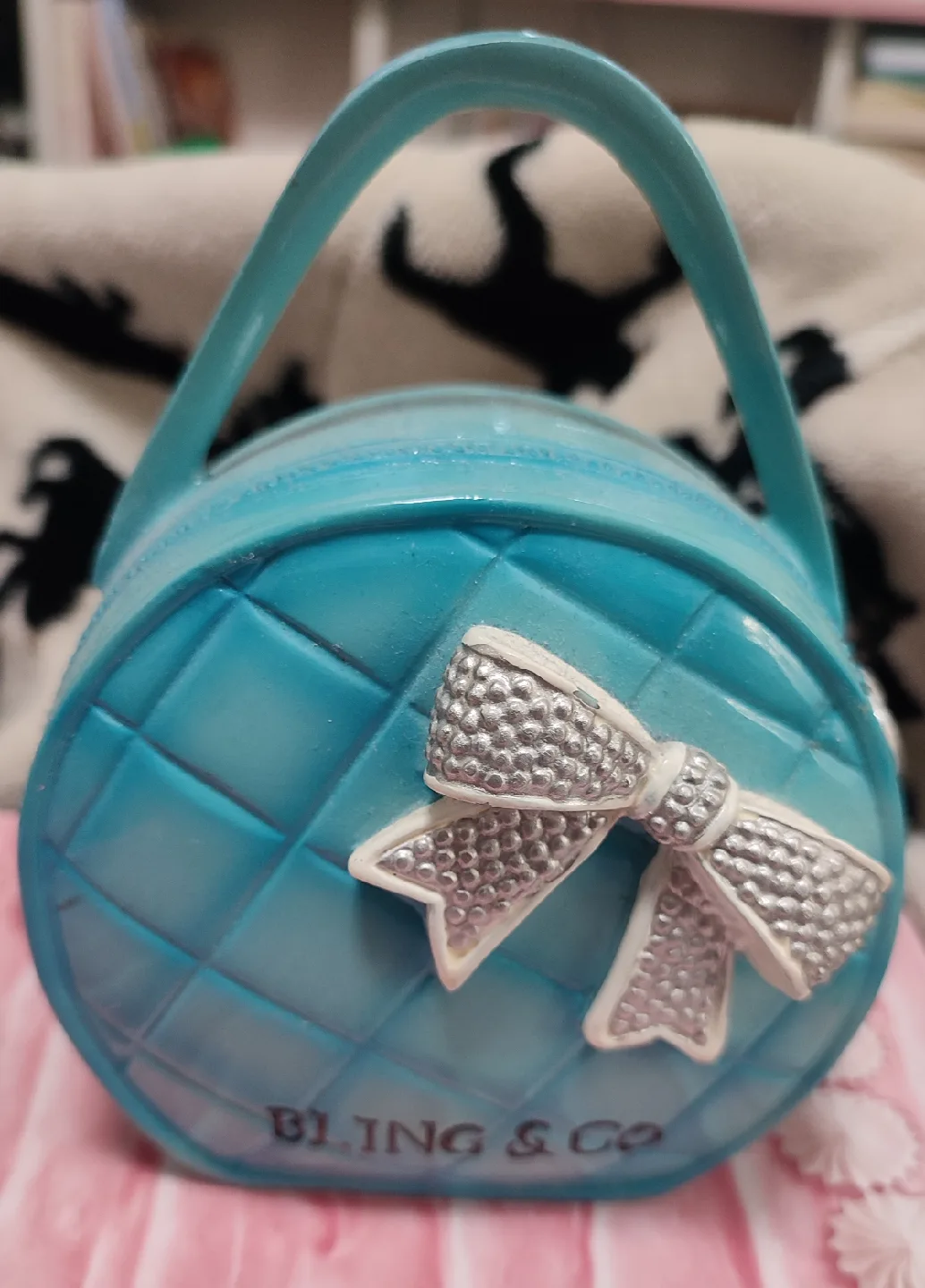 🥕Bling & Co Blue Handbag money bank image indicator(2)